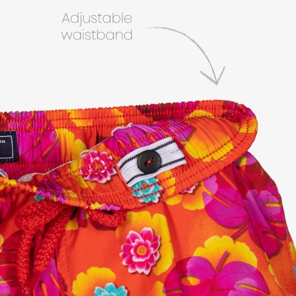 Vilebrequin Boys Orange Floral Swim Shorts - 2Y - Picture 15 of 15